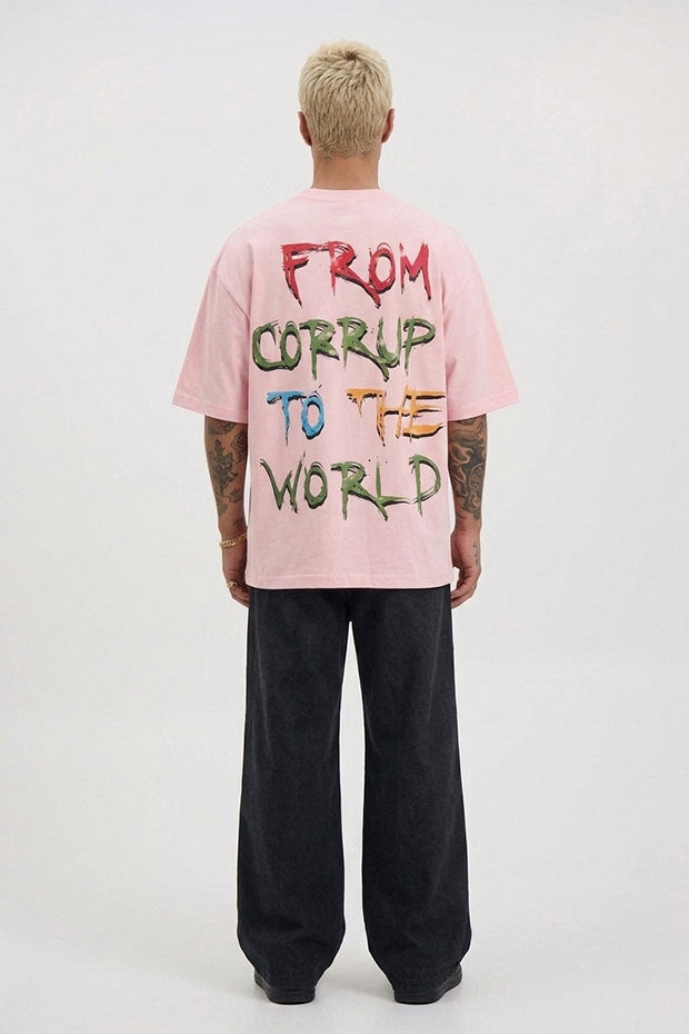 SHORT SLEEVE OVERSIZE PRINTED T-SHIRT