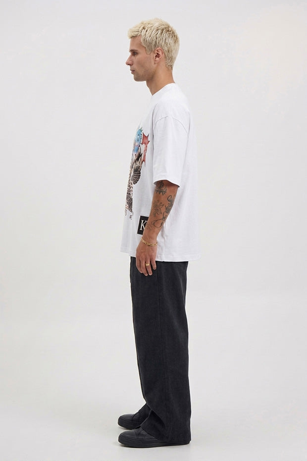 SHORT SLEEVE OVERSIZE PRINTED T-SHIRT