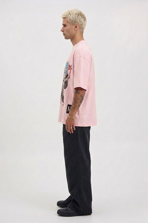 SHORT SLEEVE OVERSIZE PRINTED T-SHIRT