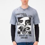 LONG SLEEVE CORRUPT CANINE T-SHIRT - Grey
