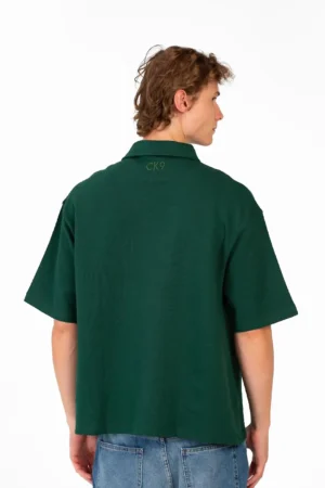 HALF ZIP POLO NECK T-SHIRT