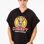 CORRUPT DOGY PRINT SHORT SLEEVES T-SHIRT - Black