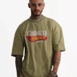 MINDSET CK9 PRINT HALF SLEEVE T-SHIRT - Mint Green